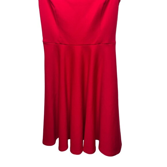 ModCloth Dress Womens Medium Mini Sundress Sleeveless Red Fit Flare Work Casual - Picture 3 of 13